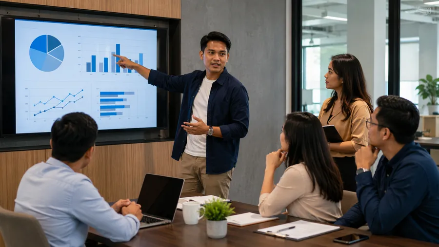 Filipino office team reviewing Fortune Gems GCash payment data