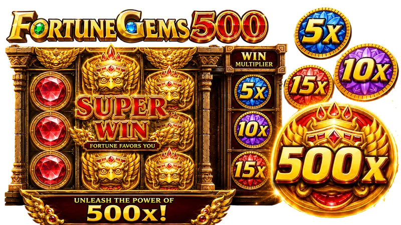 Fortune Gems 500 Philippines super win screen with 500x multiplier