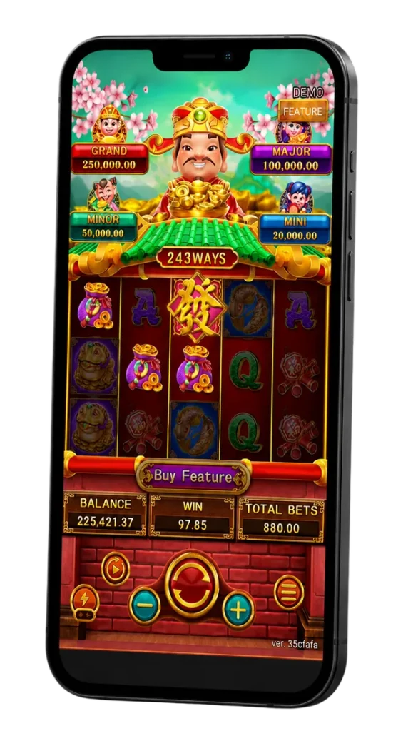 Lucky Fortune slot game on a mobile phone