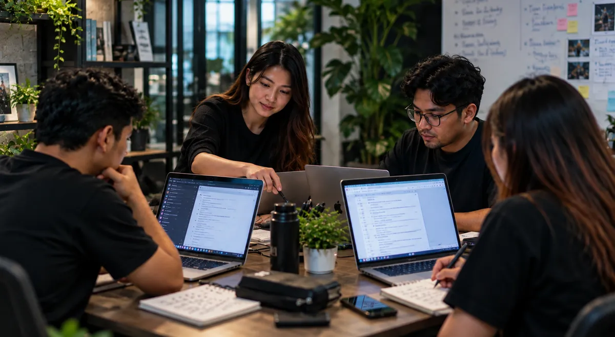 Fortune Gems PH team working together on game research and content review